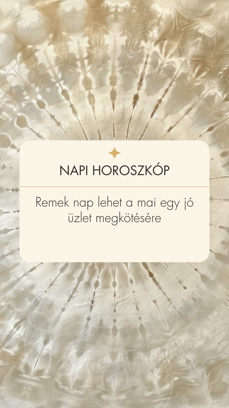 Üzleti ügyeknek kedvezhet a mai nap