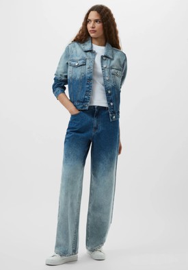  Dallas Ombre farmerdzseki, Dallas Denim Ombre széles szárú farmer