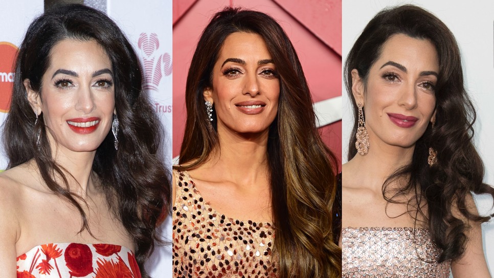 Lágyan olmló tincsei már védjegyévé vált Amal Clooney-nak