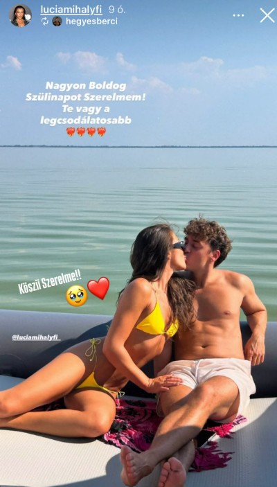 Romantikus fotóval köszöntötte fel párját Hegyes Berci
