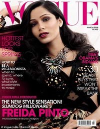Freida Pinto márciusban az indiai Vogue címlapján.