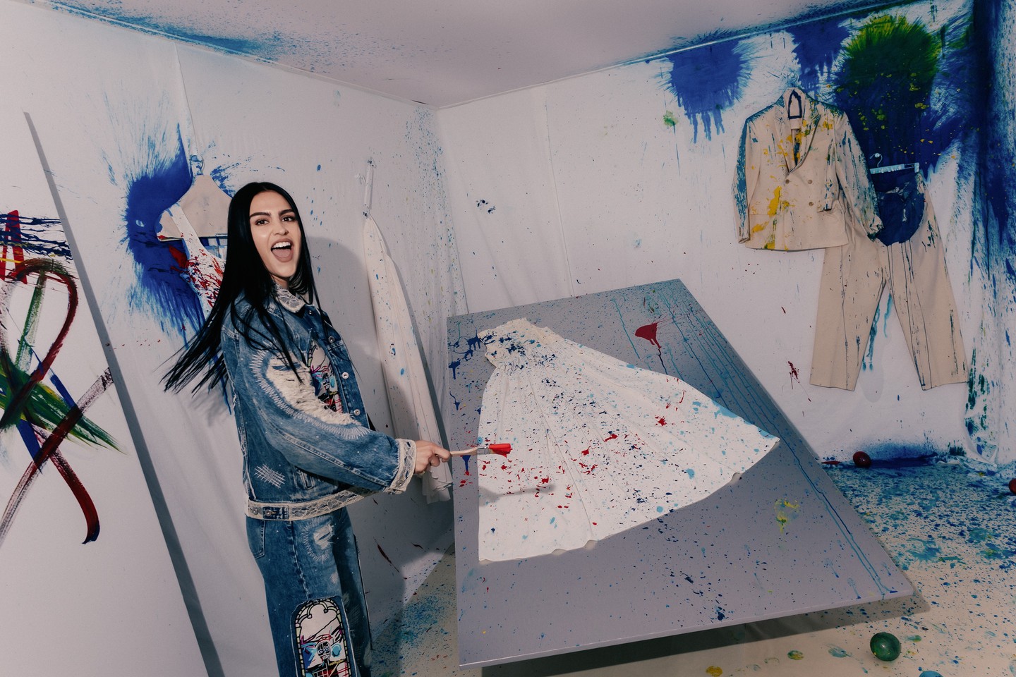 Amelia Gray H&M Basquiat kollekciójának bemutatóján