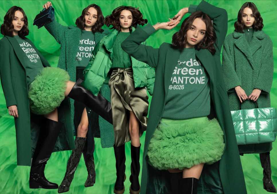 Balról jobbra: 1. Szövet kabát RESERVED, Pulóver BENETTON, Ruha és maxi csizma H&M 2. Bunda RESERVED, Pulóver BENETTON, Flitteres szoknya és táska ZARA, Mintás csizma HÖGL 3. Pufi dzseki és pulóver RESERVED, Szoknya ZARA, Csizma HÖGL 4. Szövet kabát RESERVED, Pulóver BENETTON, Ruha és maxi csizma H&M 5. Műszőrme bunda és garbó RESERVED, Táska FURLA, Csizma HÖGL