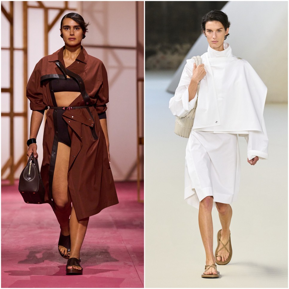 Hermés és Tod's 2025-ös tavaszi-nyári kollekcióiban a lábujjgyűrűs szandál