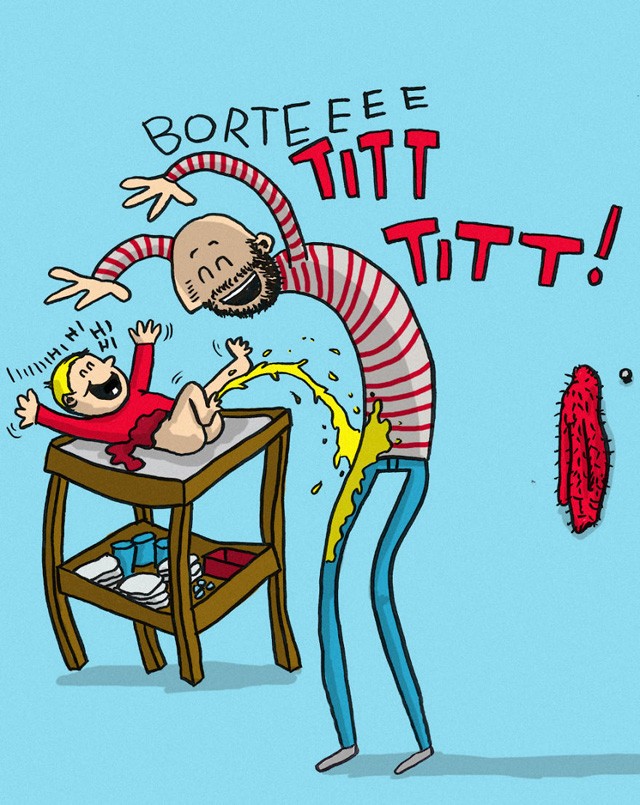 Zseniális! Egy apuka szülési szabadságra ment, rajzokon mutatja be, milyen is ez