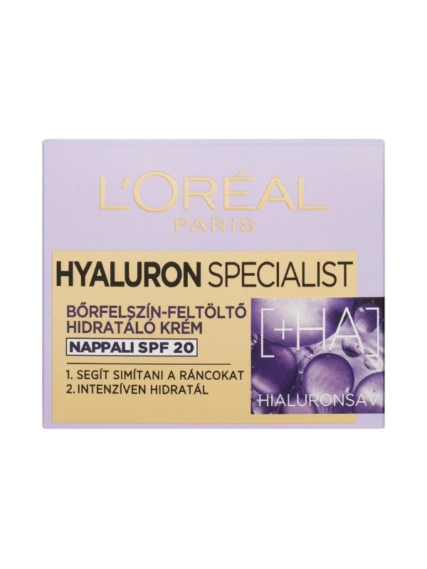 Hyaluron Specialist nappali arckrém L'ORÉAL PARIS 2999 Ft/50 ml (59,98 Ft/1 ml) a Rossmann üzleteiben és online, GLAMOUR kuponnal, 30% kedvezménnyel 2099 Ft 