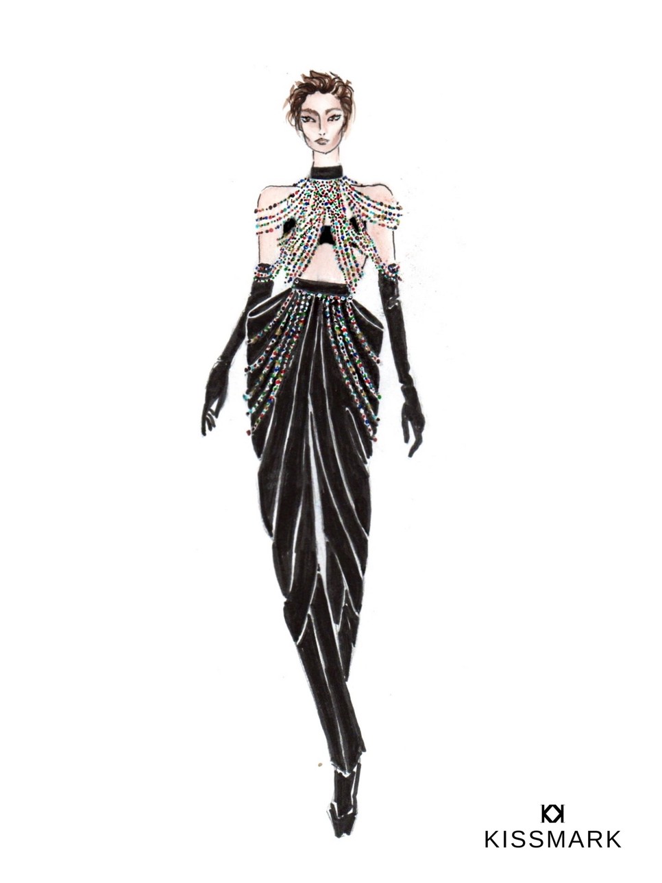 Tóth Andi gyöngyfűzéres ruhájának terve a Sztárban sztár hatodik adásában