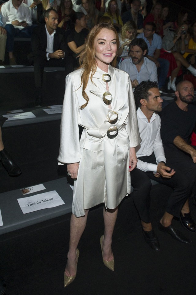 Lindsay Lohan fehér szettje