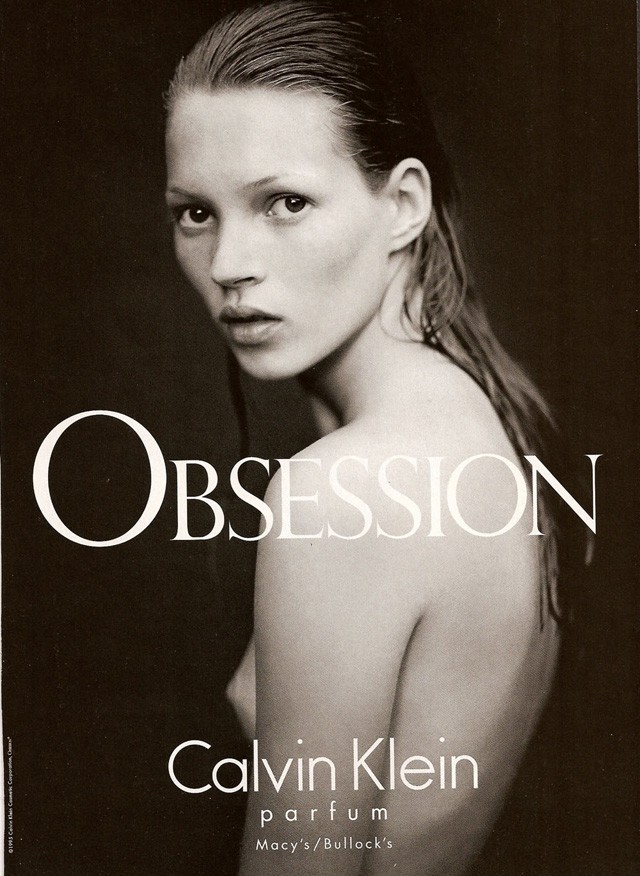 Kate Moss a Calvin Klein Obsession parfüm arcaként