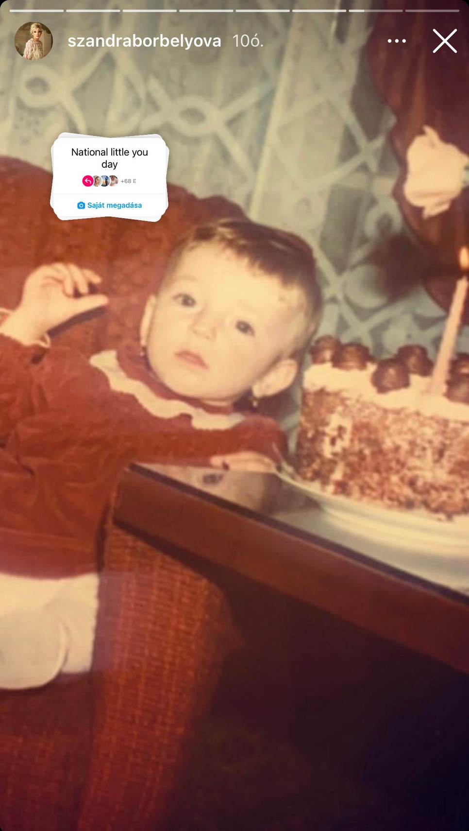 Egy megörökített emlékezetes pillanat Borbély Alexandra születésnapjáról