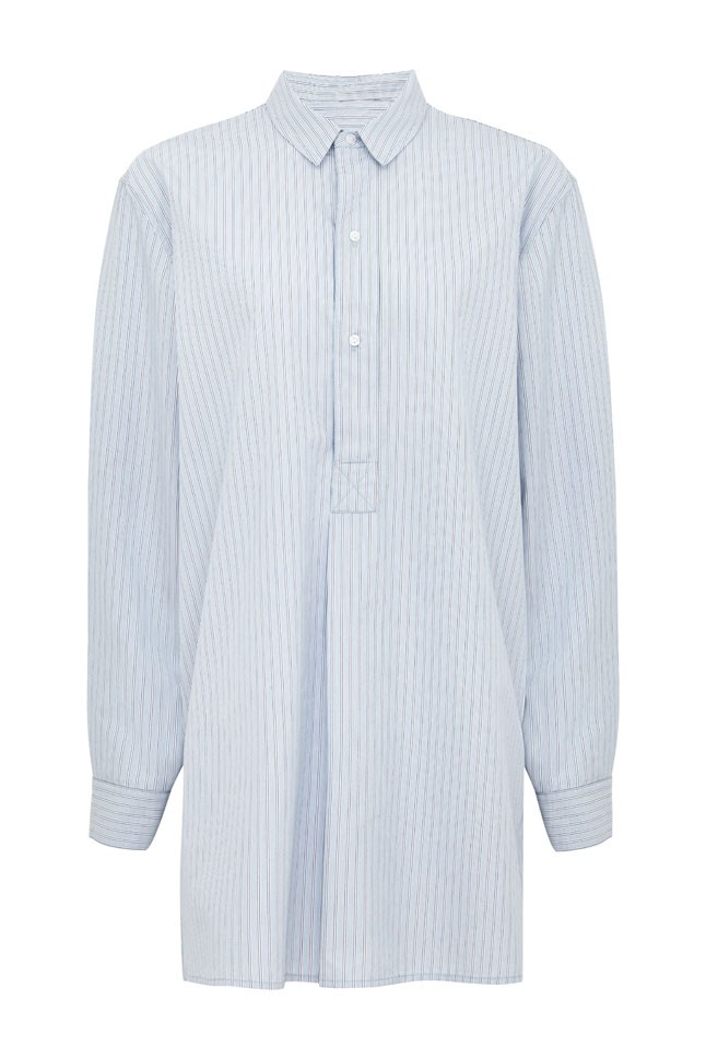 Világoskék csíkos blúz: 12990 Ft 