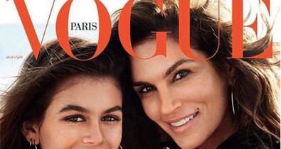 Kaia Gerber első címlapos szereplése: a Vogue magazin szupermodell édesanyja oldalán
