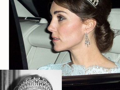 Kate Middleton Diana kedvenc tiarájában