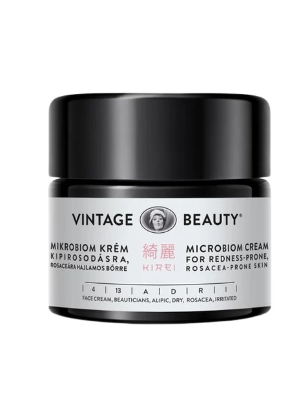 KIREI Mikrobiom krém kipirosodásra, rosaceára hajlamos bőrre VINTAGE BEAUTY 29 000 Ft/50 ml (580 Ft/1 ml)