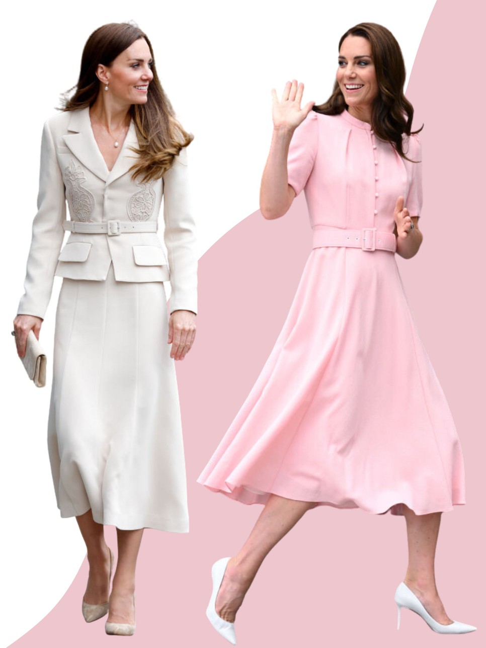 Pasztell színek és összeillő ruhadarabok Katalin ruhatárában