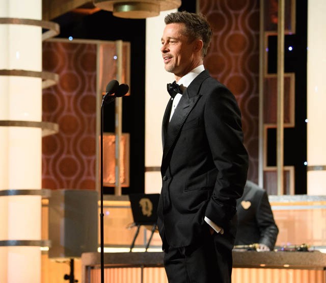 Brad Pitt a Golden Globe-on