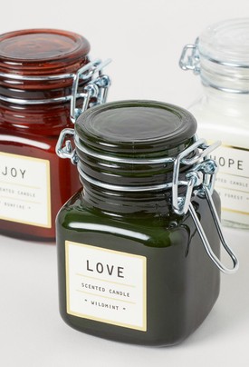 Kis gyertya üvegtégelyben H&M 795 Ft/ 1 db