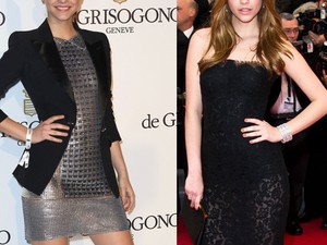 Palvin Barbi fekete csipkében, fémes ragyogással