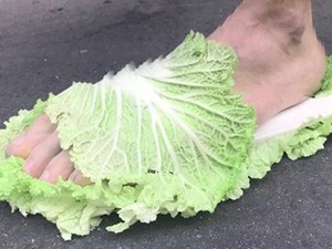 Nagyon vega: Salátalevélből készült ez a papucs