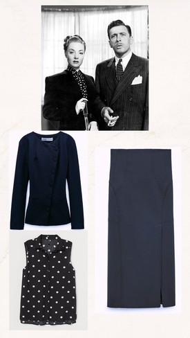 1943Raymond Chandler Asszony a tóbanChandler detektívregénye a furmányos szerkesztés iskolapéldája, tele meglepetésekkel, melyeket nem lehet előre kiszámítani, mert még az ellenkezője sem igaz annak, amit vár az ember. A cinikus magándetektív, Philip Marlowe elfogad egy újabb megbízást. Egy gazdag úriember, Mr. Kingsley eltűnt feleségét, Crystalt kell megkeresnie. Nyomként egyedül egy távirat maradt utána, mely nem sok, de természetesen a nyomozó nincs ötletek híján.A Raymond Chandler regényéből készült film rendezője, Robert Montgomery igazi, stílusos hölgyeket mutatott be a filmvásznon. Íme a feszes, nagyon rendezett stílusú titkárnő.Zakó és szoknya ZARA 25995 Ft, 15995 FtFelső H&M 2995 FtCipő DEICHMANN 6990 Ft