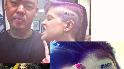 Ez ám durva! A popsztár fejbőrére tetováltatott