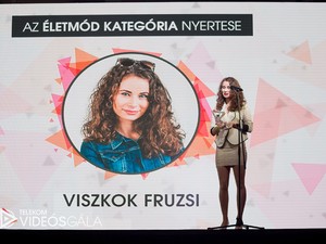 Viszkok Fruzsi díjjal távozott a Telekom Videós Gáláról