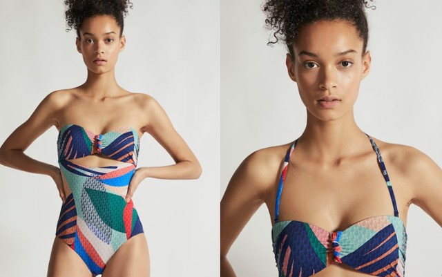 Levehető pántos fürdőruha OYSHO 11995 Ft