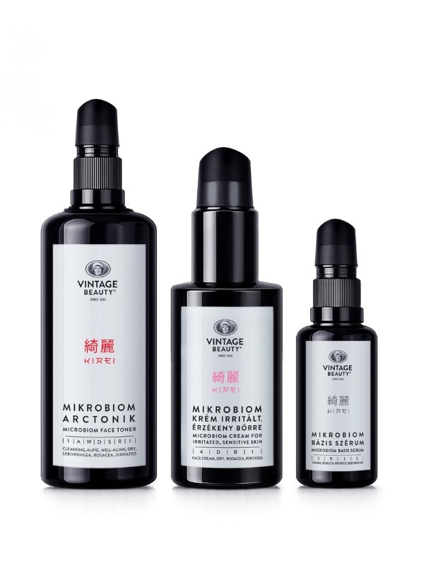 A Vintage Beauty Mikrobiom termékcsalád a bőr egészséges egyensúlyának helyreállítását és fenntartását célozza meg