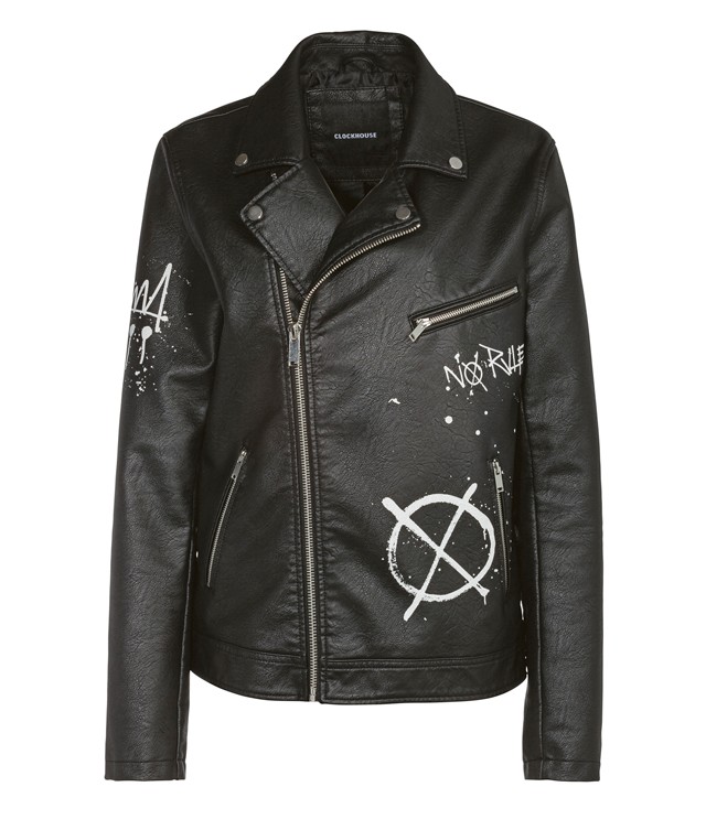 Szeretsz kicsit vadulni? Próbáld fel a férfiosztályon ezt az anarchia-jeles bőrdzsekit. Miután most az oversize is divat, lehet egy kicsit nagyobb, mint a méreted. Maximum majd felváltva hordjátok a szerelmeddel. Clockhouse- C&A férfi kollekció 8990 Ft