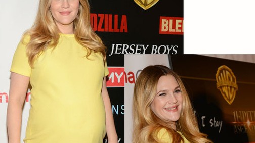 Drew Barrymore pocakja már óriási!