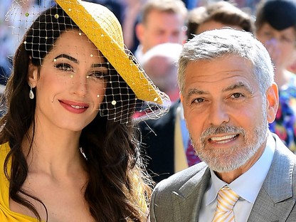 Amal Clooney elképesztően szép volt Meghan Markle és Harry esküvőjén