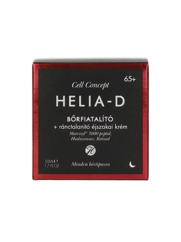 Cell Concept Bőrfiatalító + ránctalanító éjszakai krém HELIA-D 5299 Ft/50 ml (105,98 Ft/1 ml) a Rossmann üzleteiben és online, GLAMOUR kuponnal, 30% kedvezménnyel 3709,3 Ft