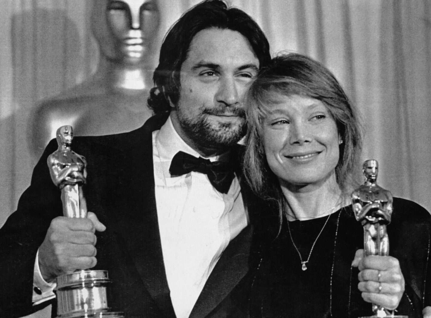 Robert De Niro és Sissy Spacek az 1981-es Oscar-gálán