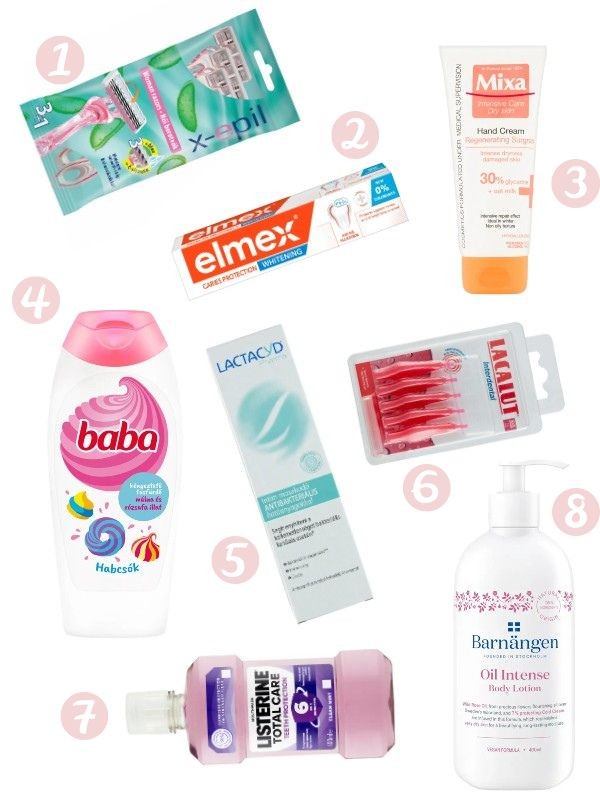 1. Eldobható borotvák X-EPIL 999 Ft a Rossmann üzleteiben és online, GLAMOUR kuponnal, 30% kedvezménnyel 699,3 Ft 2. Caries Protection fogkrém ELMEX 1349 Ft/75 ml (17,98 Ft/1 ml) a Rossmann üzleteiben és online, GLAMOUR kuponnal, 30% kedvezménnyel 944,3 Ft 3. Regenerating Surgas kézkrém MIXA 1499 Ft/100 ml (14,99 Ft/1 ml) a Rossmann üzleteiben és online, GLAMOUR kuponnal, 30% kedvezménnyel 1049,3 Ft 4. Habcsók tusfürdő BABA 899 Ft/400 ml (2,24 Ft/1 ml) a Rossmann üzleteiben és online, GLAMOUR kuponnal, 25% kedvezménnyel 674,25 Ft 5. Pharma intim mosakodó LACTACYD 2349 Ft/250 ml (9,39 Ft/1 ml) a Rossmann üzleteiben és online, GLAMOUR kuponnal, 25% kedvezménnyel 1761,75 Ft 6. Interdental XXS fogköztisztító LACALUT 1799 Ft a Rossmann üzleteiben és online, GLAMOUR kuponnal, 25% kedvezménnyel 1349,25 Ft 7. Total Care szájvíz LISTERINE 1699 Ft/500 ml (3,39 Ft/1 ml) a Rossmann üzleteiben és online, GLAMOUR kuponnal, 25% kedvezménnyel 1274,25 Ft 8. Oil Intense testápoló BARNANGEN 2549 Ft/400 ml (6,37 Ft/1 ml) a Rossmann üzleteiben és online, GLAMOUR kuponnal, 30% kedvezménnyel 1784,3 Ft