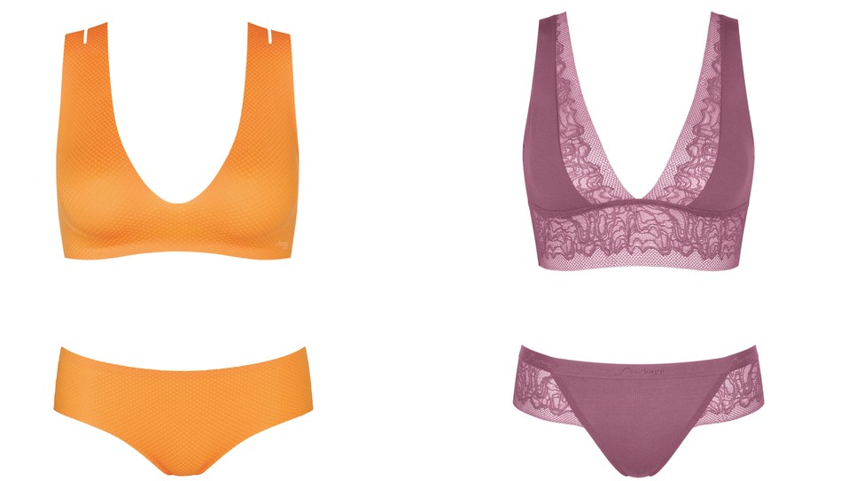 Sárga alsó és melltartó SLOGGI 6999 Ft, 13 999 Ft, Lila alsó és melltartó SLOGGI 8999 Ft, 15 999 Ft GLAMOUR-napokon 20% kedvezmény