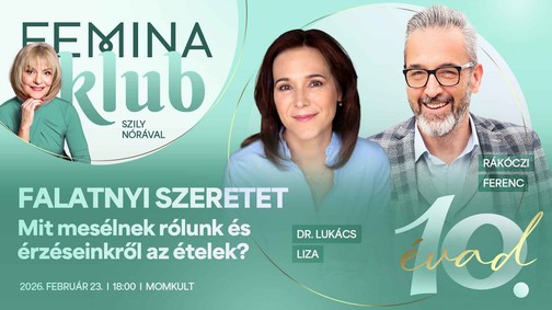 Dr. Lukács Liza és Rákóczi Ferenc közös estje az ételek és érzelmek világáról
