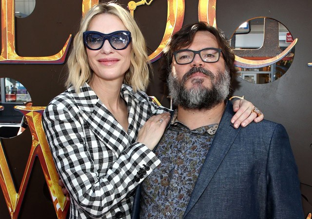 Cate Blanchett és Jack Black A végzet órája premierjén