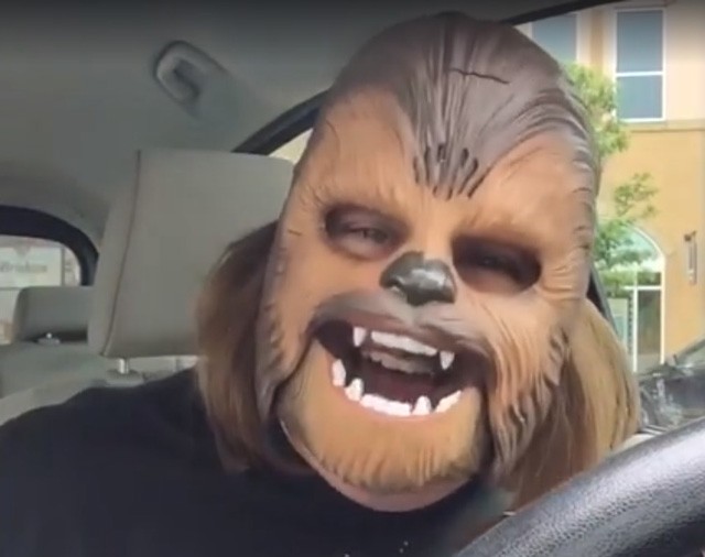 csubakka, maszk, videó, vicces, nevetés, vicces videó, facebook