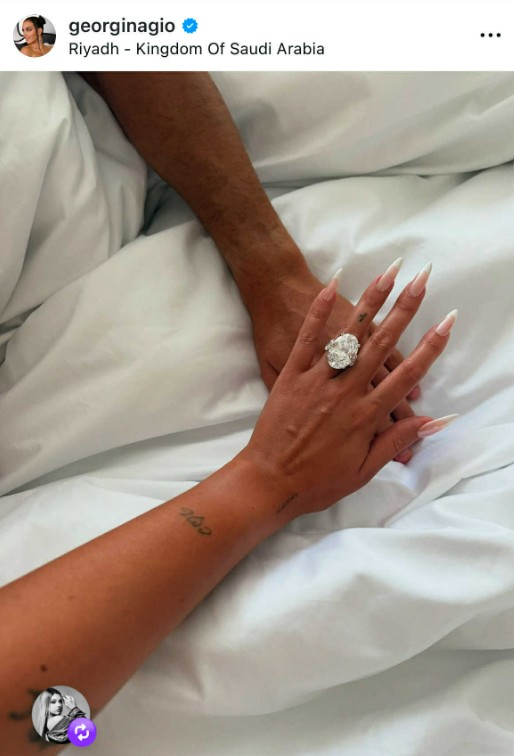 Georgina Rodríguez eljegyzési gyűrűje csillagászati összegekbe került