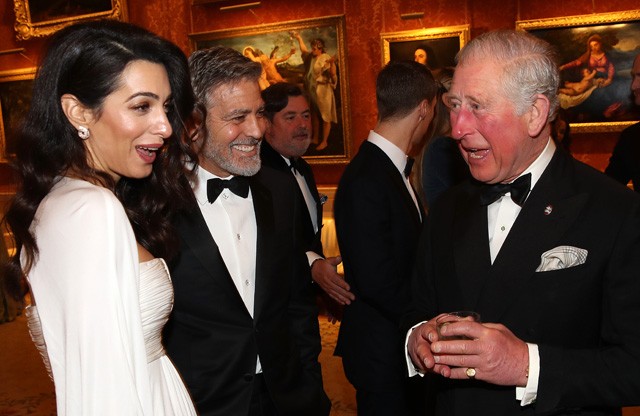 Amal és George Clooney és Károly herceg
