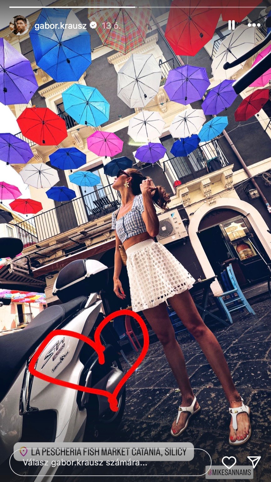 Mikes Anna és Krausz Gábor Szicíliában pihennek