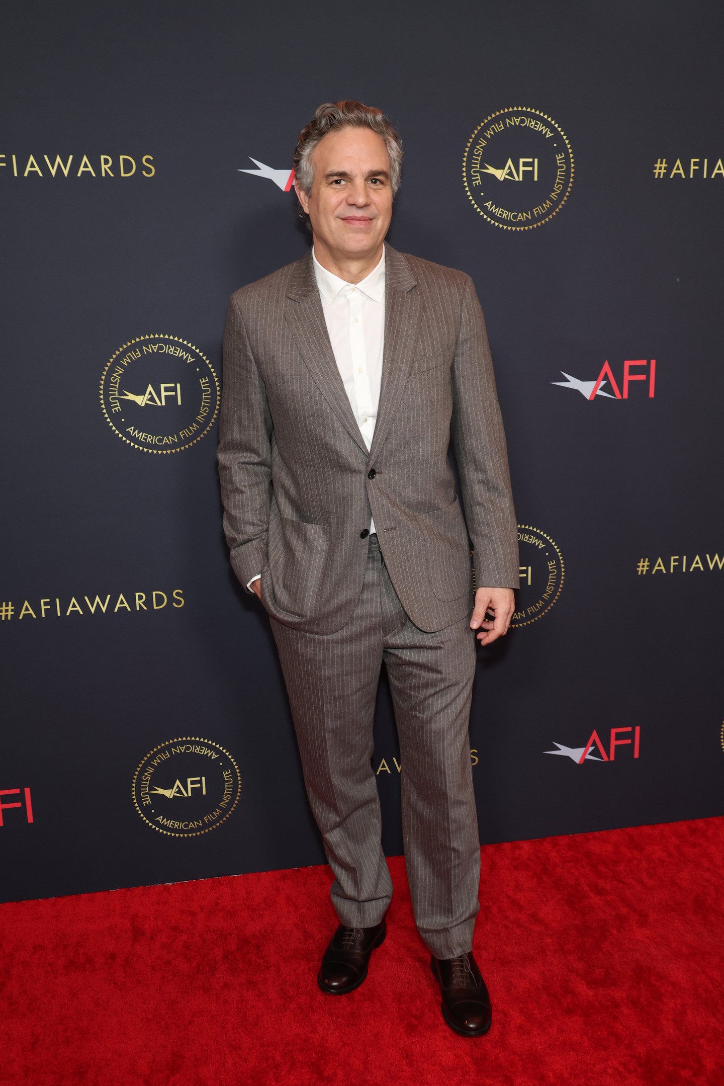 Mark Ruffalónak egy szürke öltönyre esett a választása. 