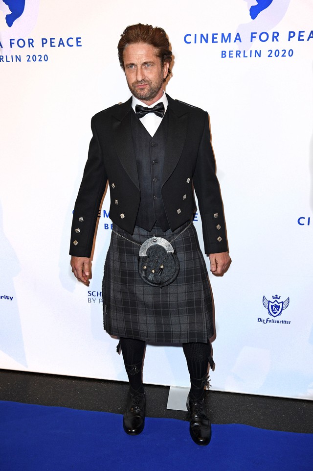 Gerard Butler skót szoknyában lépett a vörös szőnyegre