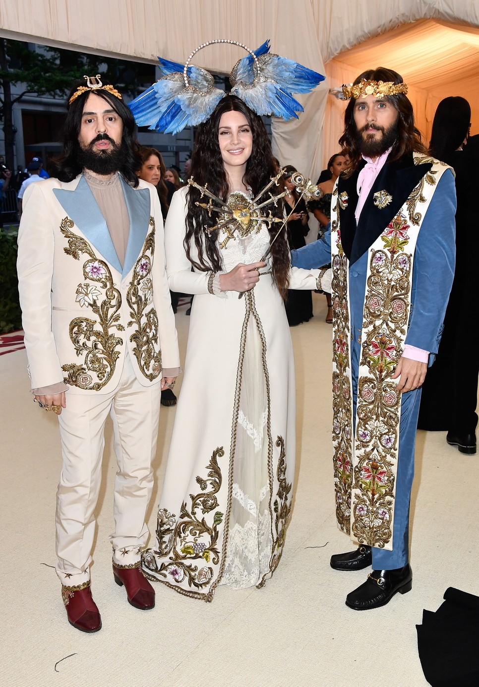 Alessandro Michele, Lana del Rey és Jared Leto a 2018-as Met gálán | Fotó: Frazer Harrison