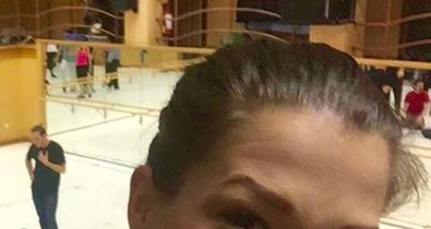 Muri Enikő színházpróbán