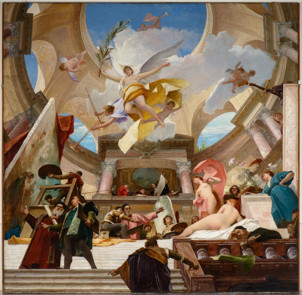 Munkácsy Mihály: A reneszánsz apoteózisa (Nagy kompozíciós tanulmány a bécsi Kunsthistorisches Museum mennyezetéhez), 1889