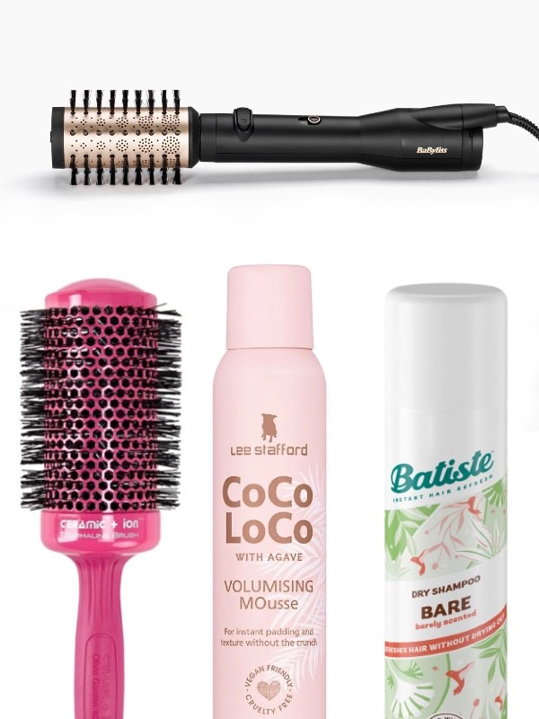 Big Hair Luxe Forgókefés hajformázó BABYLISS 37 990 Ft alveolashop.hu, Ceramic+Ion körkefe OLIVIA GARDEN 5490 Ft, CoCo LoCo Agave hajhab LEE STAFFORD 3490 Ft/200 ml, Bare szárazsampon BATISTE 1899 Ft