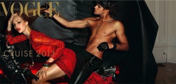 Axente Vanessa az olasz Vogue címlapján, Fotó: Steven Meisel/Vogue Italia