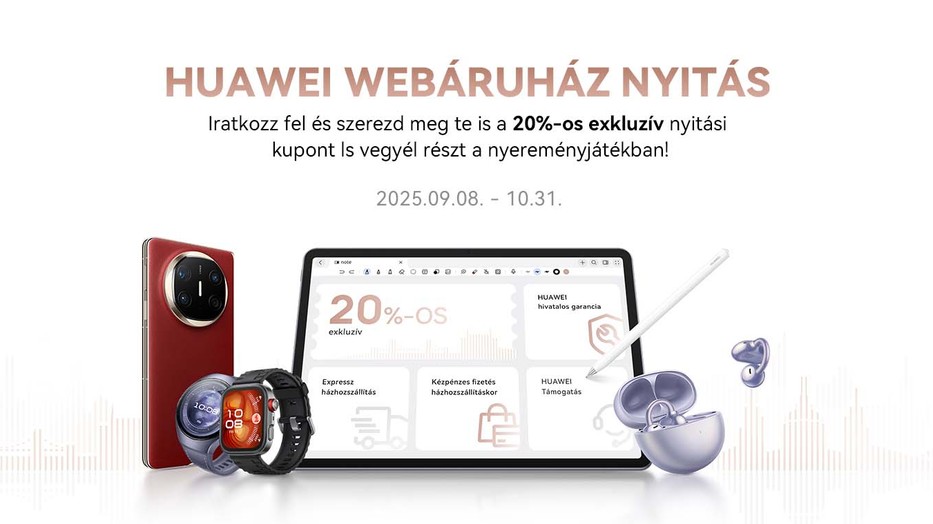 Megnyílt a Huawei hivatalos webshopja Magyarországon – az újonnan bemutatott a GT 6 széria (x)