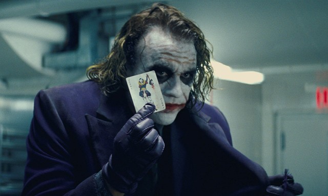Heath Ledger Jokerként A sötét lovagban